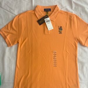 Polo by Ralph Lauren Orange Short-Sleeve Polo with Bear Patch